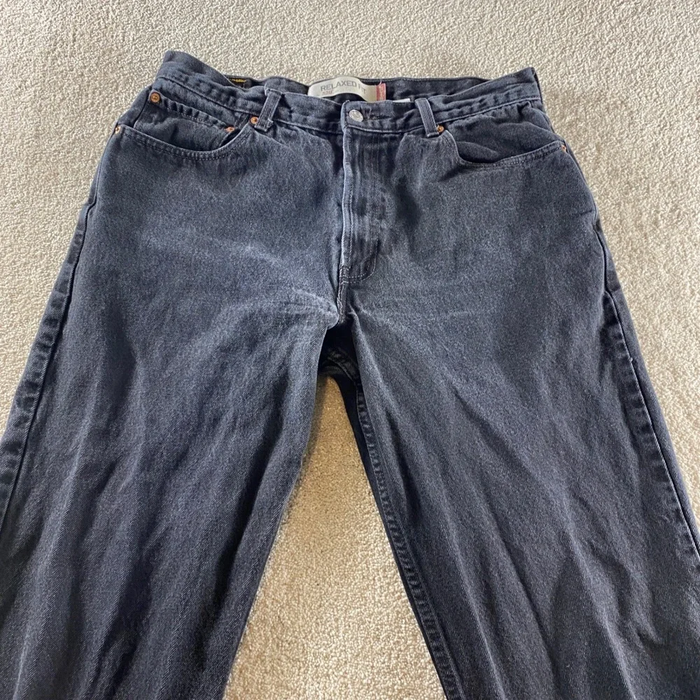 Levi's 550 Relaxed Fit Jeans‎ Mens 36x32 Black Western Tapered Leg Denim